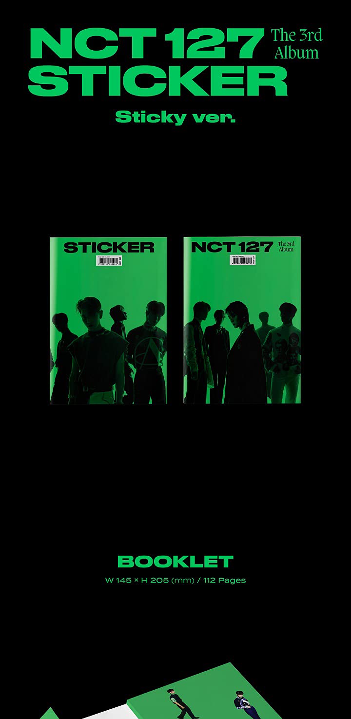 New NCT 127 Sticker 3rd Album Sticky Version CD+1p Poster+1p